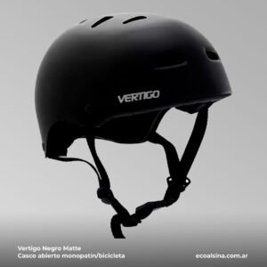 Casco vertigo abierto monopatin bicicleta summer XV negro matte tiras negras